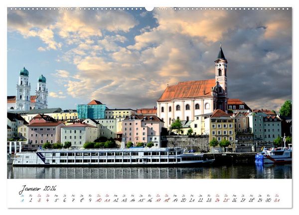 Produktbild: Entlang der Donau, Sehensw&uuml;rdigkeiten von Passau bis Budapest (hochwertiger Premium Wandkalender 2026 DIN A2 quer), Kunstdruck in Hochglanz