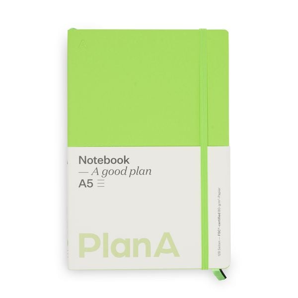 Notizbuch A5 Softcover Kiwi Green lined, 128 Seiten