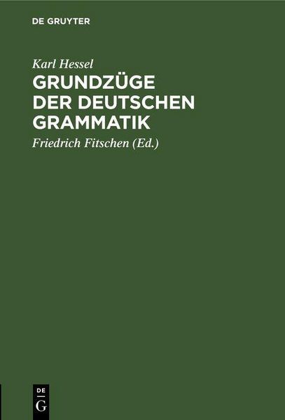 Produktbild: Grundz&uuml;ge der deutschen Grammatik