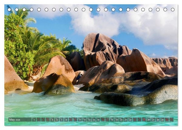 Produktbild: Seychelles, Holidays on Exotic Islands (Desk Calendar 2026 DIN A5 landscape), CALVENDO 12 Month DeskCalendar