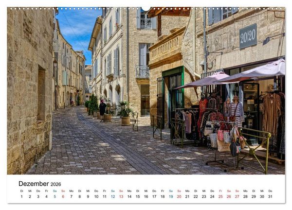 Produktbild: Uz&eacute;s - Charmante Kleinstadt im Gard (Wandkalender 2026 DIN A2 quer), CALVENDO Monatskalender