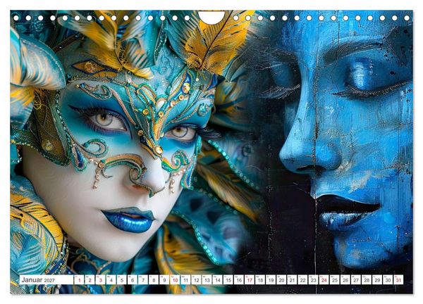 Produktbild: Geheimnis hinter der Maske (Wandkalender 2027 DIN A4 quer), CALVENDO Monatskalender