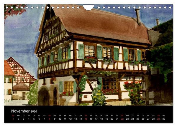 Produktbild: Deutschland in Aquarell (Wandkalender 2026 DIN A4 quer), CALVENDO Monatskalender