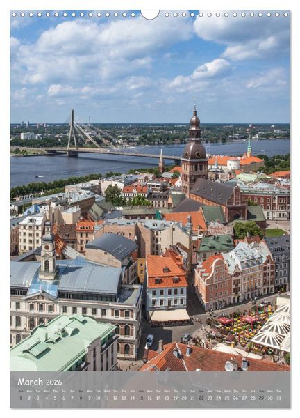 Produktbild: Riga Sigulda Latvia (Wall Calendar 2026 DIN A3 portrait), CALVENDO 12 Month Wall Calendar