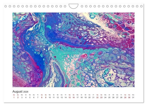 Produktbild: Dein abstraktes Jahr mit der Farbe Purpur (Wandkalender 2026 DIN A4 quer), CALVENDO Monatskalender