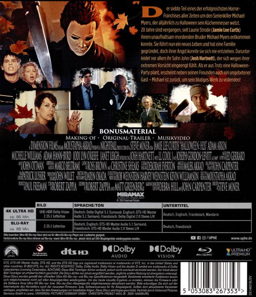 Produktbild: Halloween: H20 - 20 Jahre sp&auml;ter (4K Ultra HD) (+ Blu-ray)
