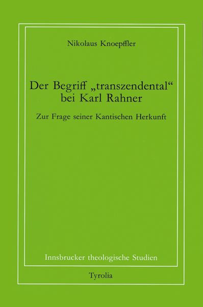 Produktbild: Der Begriff "transzendental" bei Karl Rahner