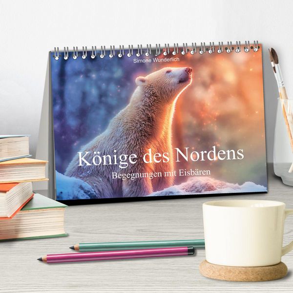 Produktbild: K&ouml;nige des Nordens - Begegnungen mit Eisb&auml;ren (Tischkalender 2027 DIN A5 quer), CALVENDO Monatskalender