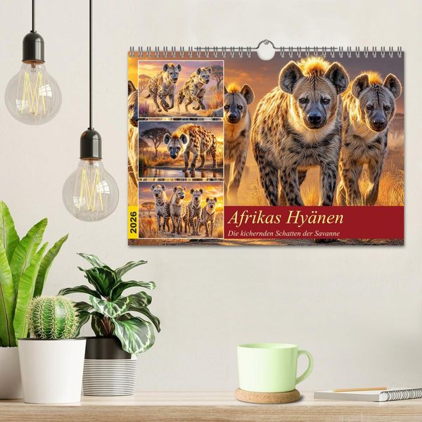 Produktbild: Afrikas Hy&auml;nen. Die kichernden Schatten der Savanne (Wandkalender 2026 DIN A4 quer), CALVENDO Monatskalender