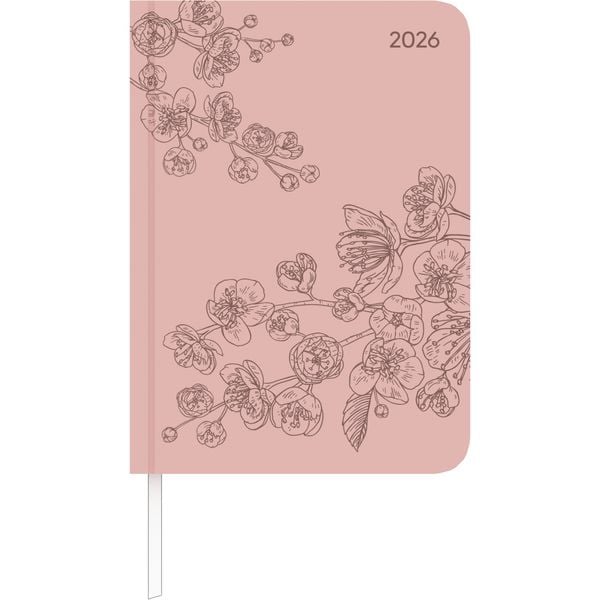 Produktbild: Lady Journal Deluxe Salmon 2026 - Taschen-Kalender A6 (10,7x15,2 cm) - Tucson Einband - mit Motivprägung - Weekly - 192 Seiten - Alpha Edition