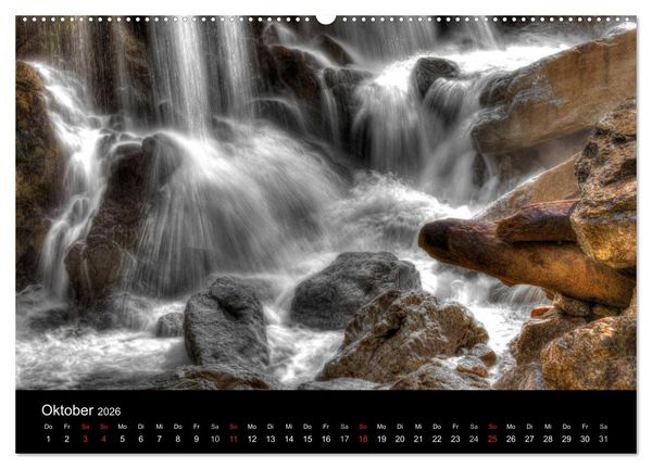 Produktbild: Kuhflucht Wasserfälle bei Farchant (Wandkalender 2026 DIN A2 quer), CALVENDO Monatskalender