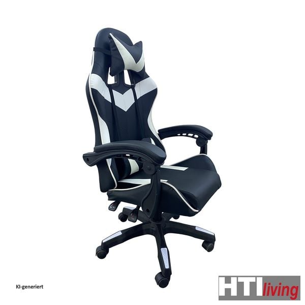 Produktbild: HTI-Living Schreibtischstuhl Krit Schwarz-Wei&szlig; Schreibtischstuhl Krit Schwarz-Wei&szlig;