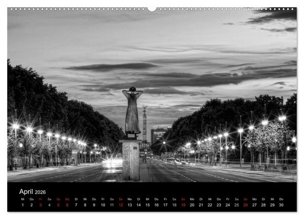 Produktbild: Berlin Monochrome (hochwertiger Premium Wandkalender 2026 DIN A2 quer), Kunstdruck in Hochglanz