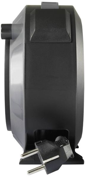 Produktbild: Sygonix SY-5806896 Kabeltrommel 5m Schwarz Schutzkontakt-Stecker
