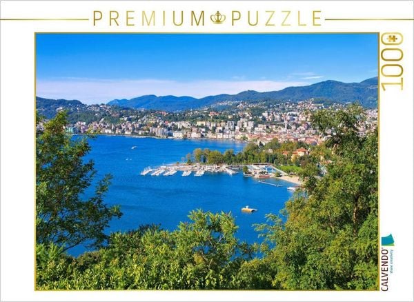 CALVENDO Puzzle Lugano | 1000 Teile Lege-Größe 64x48cm Foto-Puzzle für glückliche Stunden