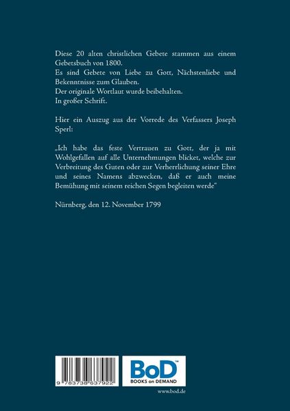 Produktbild: Gebete aus fr&uuml;heren Zeiten