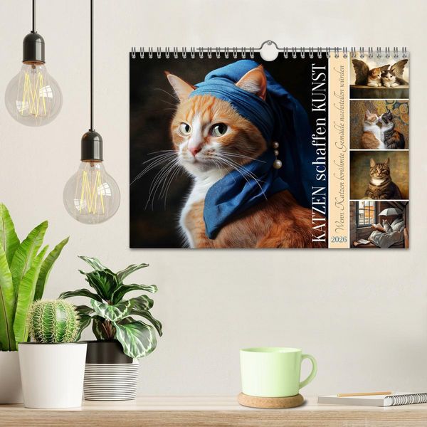 Produktbild: Katzen schaffen Kunst (Wandkalender 2026 DIN A4 quer), CALVENDO Monatskalender