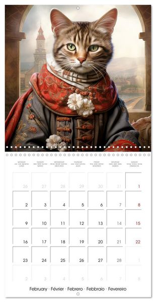 Produktbild: Les chats branch&eacute;s (Calendrier mural carr&eacute; 2026 30x30 cm) Calendrier double avec une page pour vos prises de notes