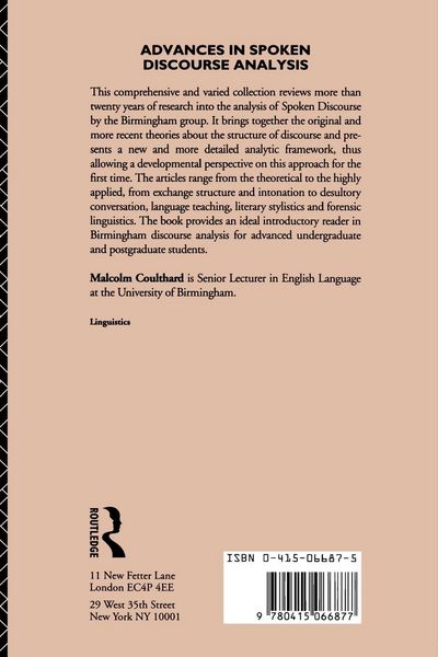 Produktbild: Advances in Spoken Discourse Analysis