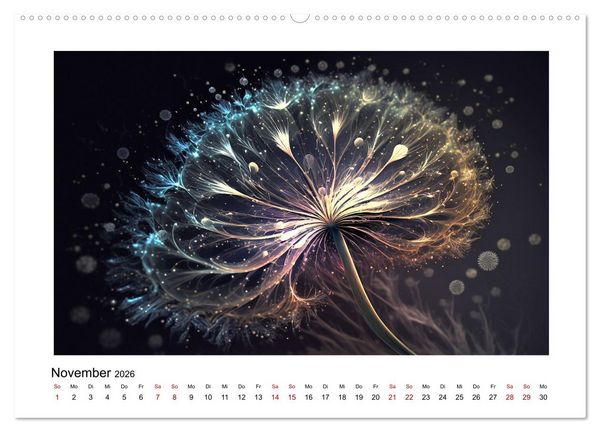 Produktbild: Kosmische Bl&uuml;ten (Wandkalender 2026 DIN A2 quer), CALVENDO Monatskalender