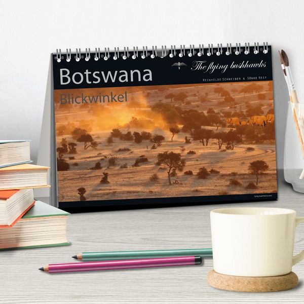 Produktbild: Botswana Blickwinkel 2026 (Tischkalender 2026 DIN A5 quer), CALVENDO Monatskalender