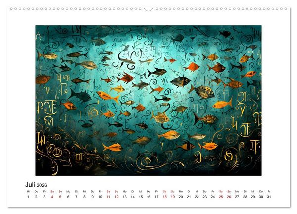 Produktbild: Bunte abstrakte Welt (hochwertiger Premium Wandkalender 2026 DIN A2 quer), Kunstdruck in Hochglanz