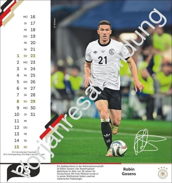 Produktbild: DFB M&auml;nner Postkartenkalender 2027