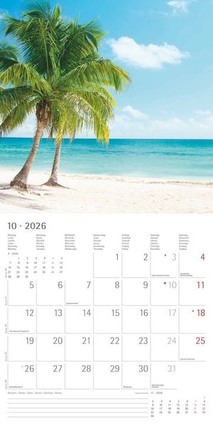 Produktbild: Summer Dreams 2026 - Broschürenkalender 30x30 cm (30x60 geöffnet) - Kalender mit Platz für Notizen - Bildkalender - Wandplaner - Alpha Edition