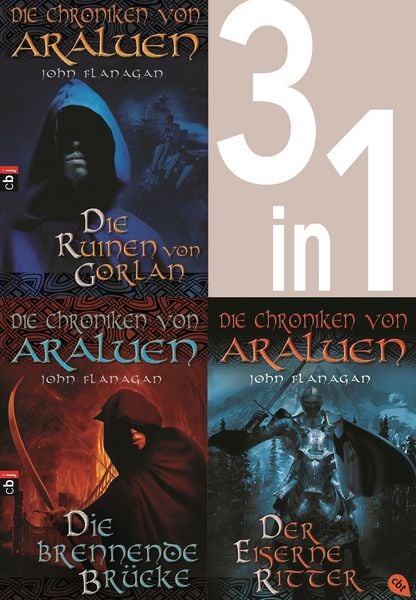 Produktbild: Die Chroniken von Araluen 1-3: - Die Ruinen von Gorlan / Die brennende Br&uuml;cke / Der eiserne Ritter (3in1-Bundle)