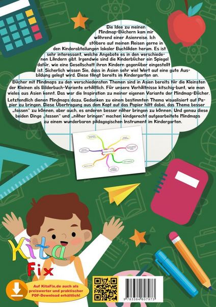 Produktbild: KitaFix-Mindmap Einschulung (Fertig ausgearbeitete Gedankenlandkarten f&uuml;r die Vorschularbeit in Kindergarten und Kita)