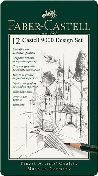 Produktbild: Faber-Castell Bleistifte Castell 9000 Design Set, 5B-5H, 12er Set