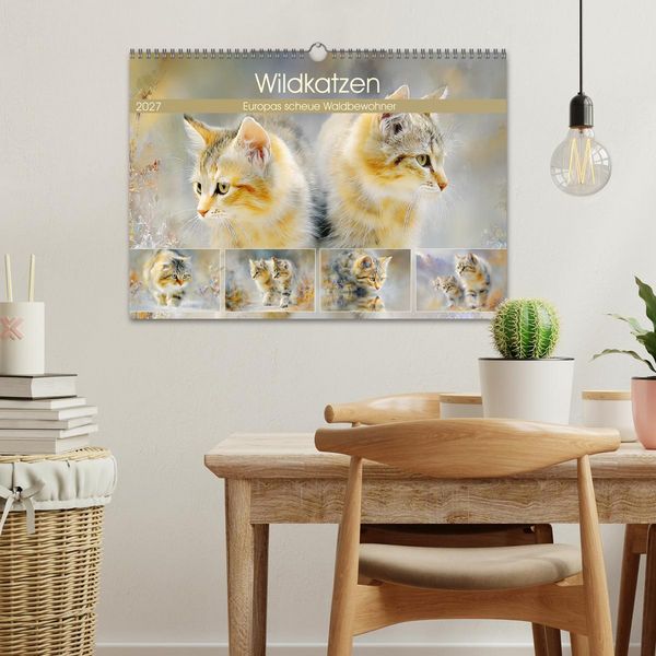 Produktbild: Wildkatzen. Europas scheue Waldbewohner (Wandkalender 2027 DIN A3 quer), CALVENDO Monatskalender