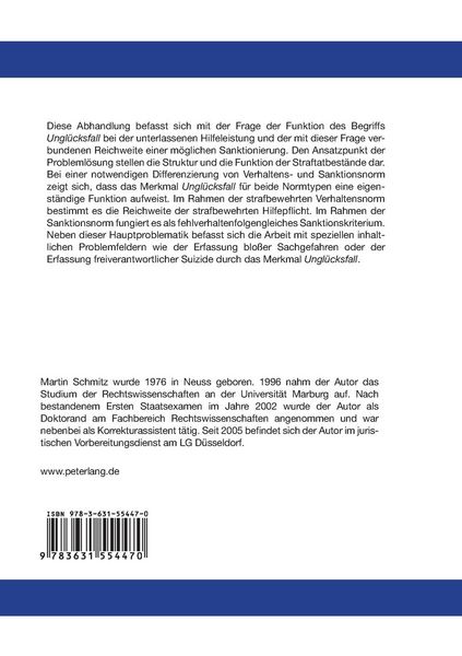 Produktbild: Die Funktion des Begriffs &laquo;Ungl&uuml;cksfall&raquo; bei der unterlassenen Hilfeleistung unter Ber&uuml;cksichtigung spezieller inhaltlicher Problemfelder