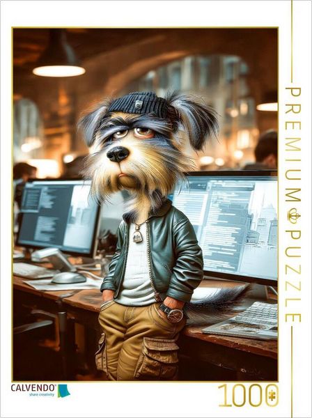 Produktbild: CALVENDO Puzzle Hier stehe ich vor Euch - ich Informatik-Nerd | 1000 Teile Lege-Gr&ouml;&szlig;e 64x48cm Foto-Puzzle f&uuml;r gl&uuml;ckliche Stunden