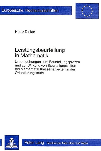 Produktbild: Leistungsbeurteilung in Mathematik