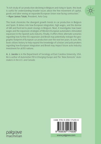 Produktbild: The Automotive Industry and European Integration