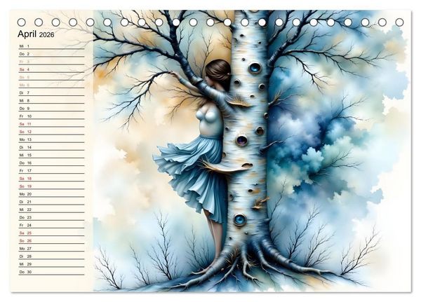 Produktbild: Waldgeborene Eleganz (Tischkalender 2026 DIN A5 quer), CALVENDO Monatskalender