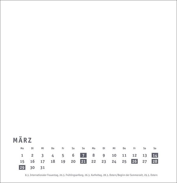 Produktbild: Premium-Bastelkalender wei&szlig; gro&szlig; 2027