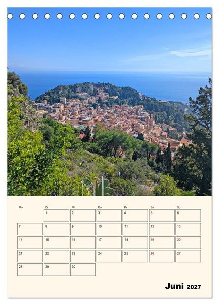 Produktbild: Taormina - &Auml;tna, Meer und antike Steine (Tischkalender 2027 DIN A5 hoch), CALVENDO Monatskalender