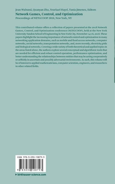 Produktbild: Network Games, Control, and Optimization