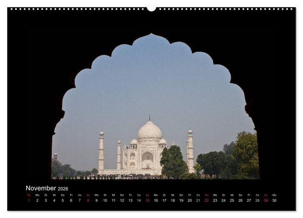 Produktbild: Taj Mahal (Wandkalender 2026 DIN A2 quer), CALVENDO Monatskalender