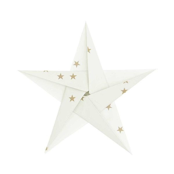 Origami 15x15 cm Sterne weiß/ 32 Blatt, 130 g/m²