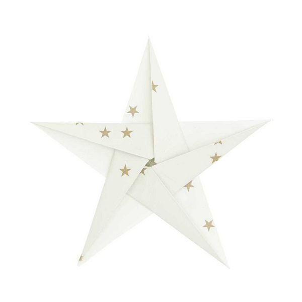 Produktbild: Origami 15x15 cm Sterne wei&szlig;/gold MIX 32 Blatt, 130 g/m&sup2;