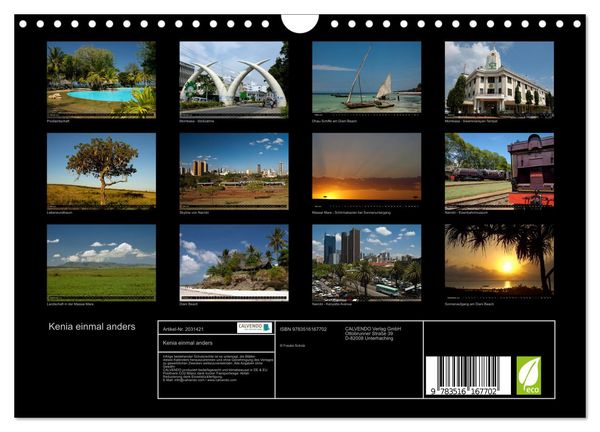 Produktbild: Kenia einmal anders (Wandkalender 2026 DIN A4 quer), CALVENDO Monatskalender