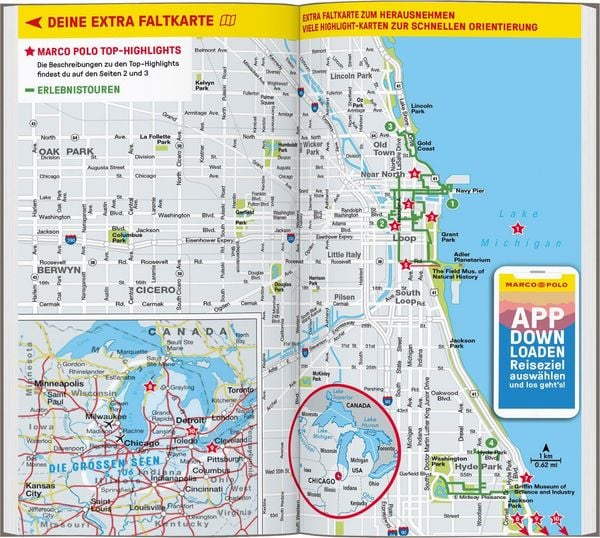 Produktbild: MARCO POLO Reisef&uuml;hrer Chicago und die Gro&szlig;en Seen