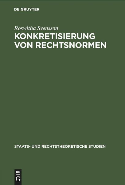 Produktbild: Konkretisierung von Rechtsnormen