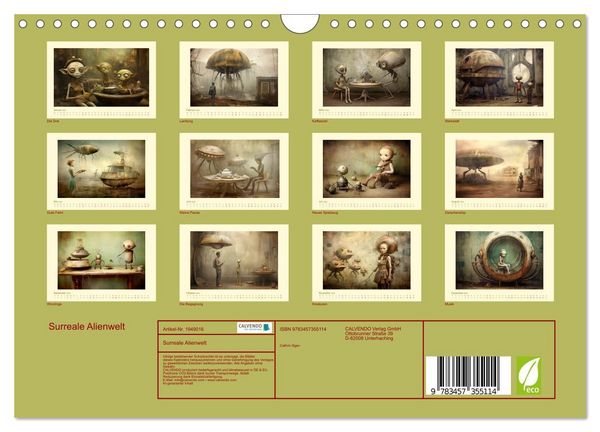 Produktbild: Surreale Alienwelt (Wandkalender 2026 DIN A4 quer), CALVENDO Monatskalender