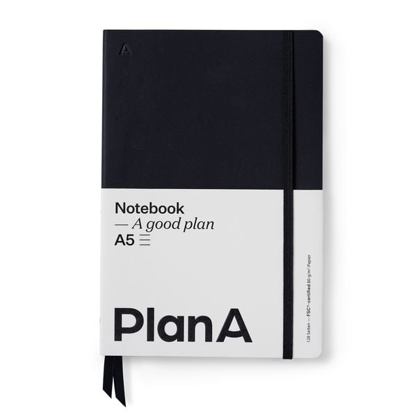 Produktbild: Notizbuch A5 Softcover Liniert Midnight Black
