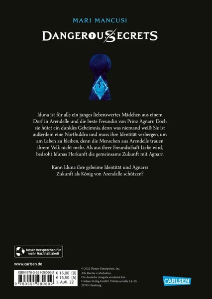 Produktbild: Disney &ndash; Dangerous Secrets 1: Iduna und Agnarr: DIE WAHRE GESCHICHTE (Die Eisk&ouml;nigin)