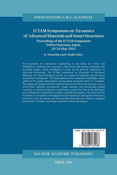 Produktbild: Dynamics of Advanced Materials and Smart Structures